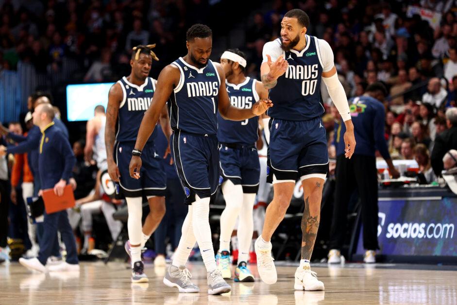 Luka Doncic em ação pelo Los Angeles Lakers durante os playoffs da NBA.