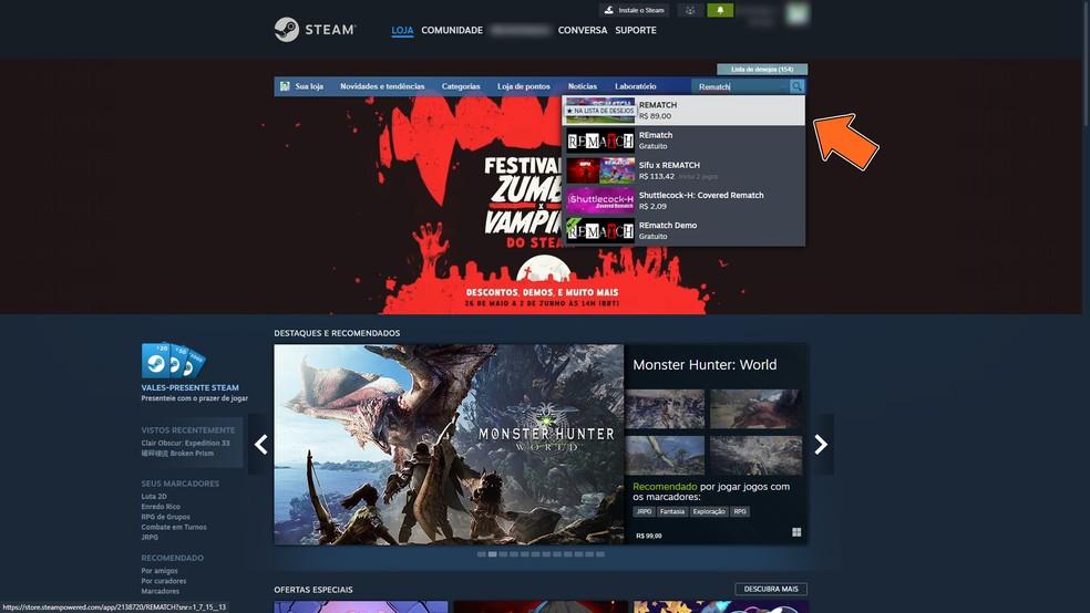 Acesse a página oficial do Steam