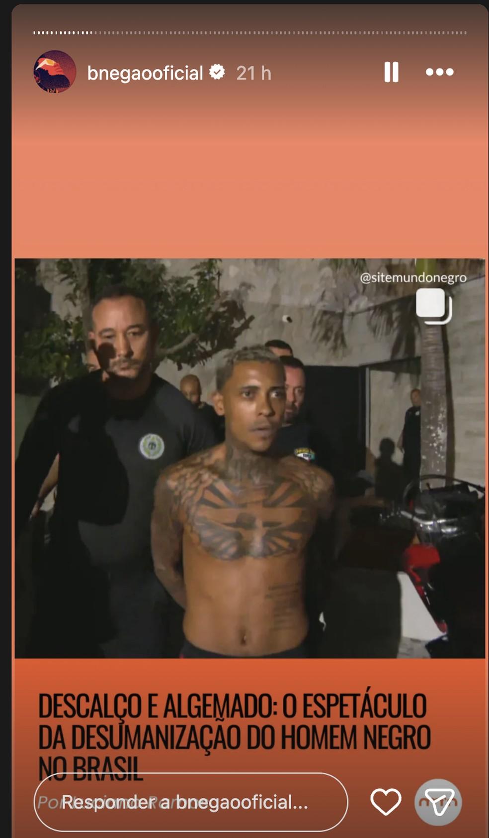 Stories do rapper BNegão