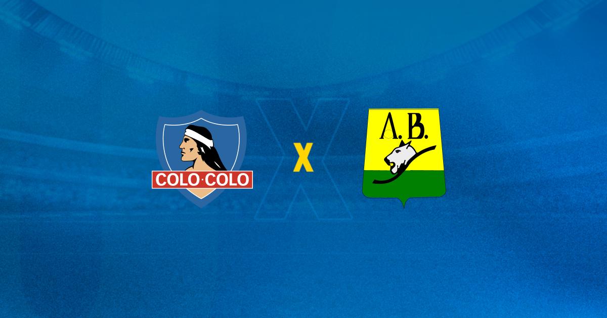 Escudos de Colo Colo x Atlético Bucaramanga se enfrentam na Libertadores.