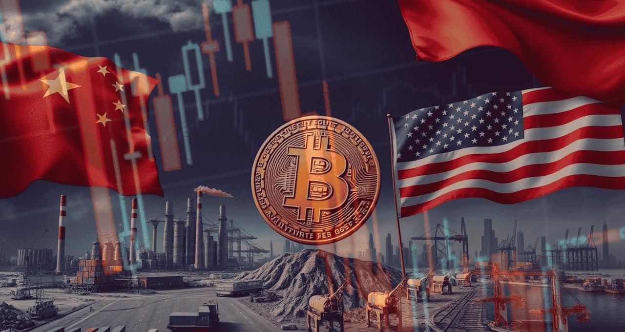 Guerra comercial entre China e Estados Unidos com o bitcoin no meio