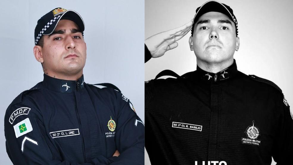 Policiais militares Lucas Souza Diniz Adorni e Rafael Basílio Arnold dos Santos morreram em acidente de carro no DF