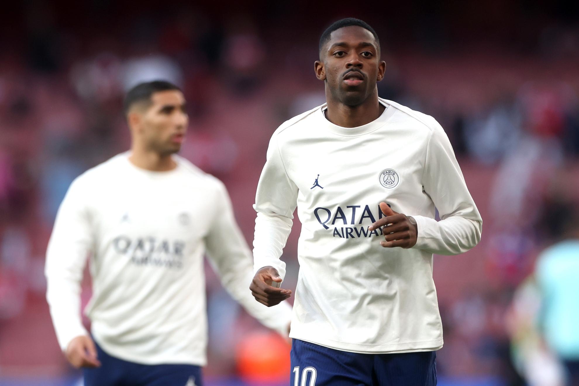 Dembélé, antes de enfrentarse al Arsenal en Champions