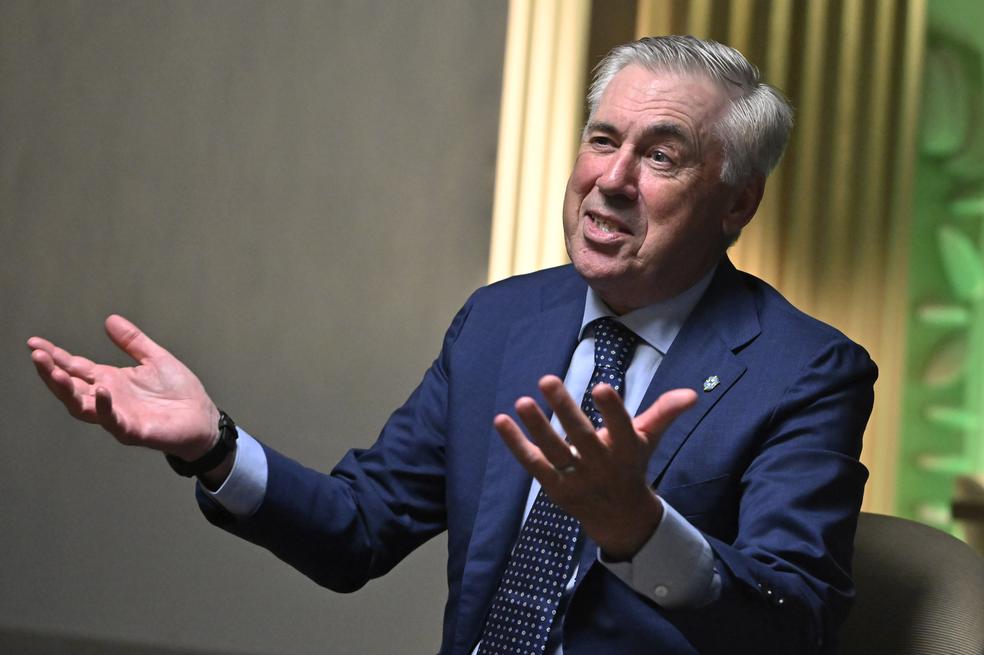 Carlo Ancelotti em entrevista após a primeira convocação na seleção brasileira