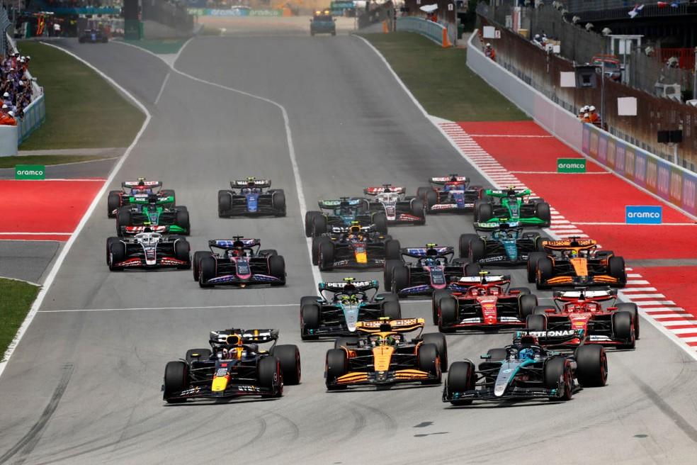 Largada do GP da Espanha de F1 2024