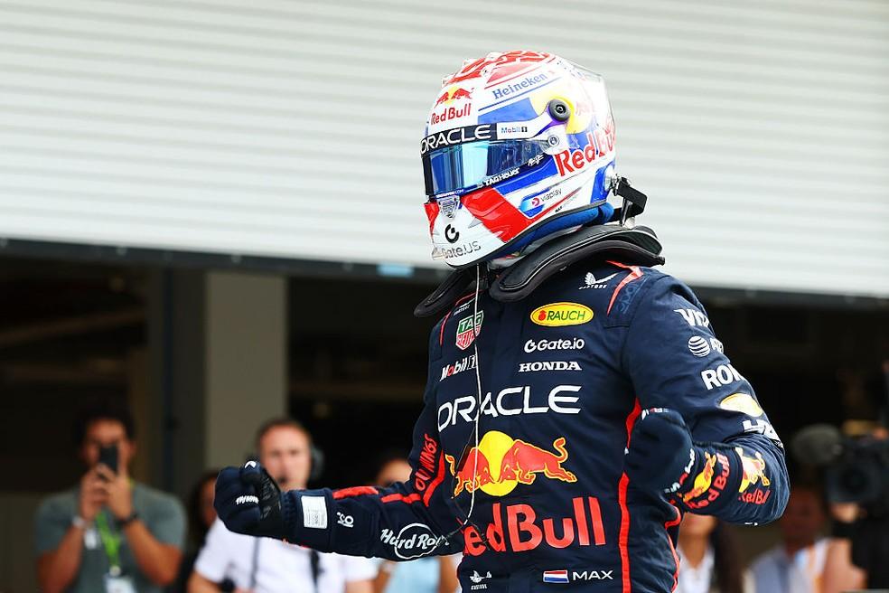 Max Verstappen comemora pole no GP de Miami da F1 2025