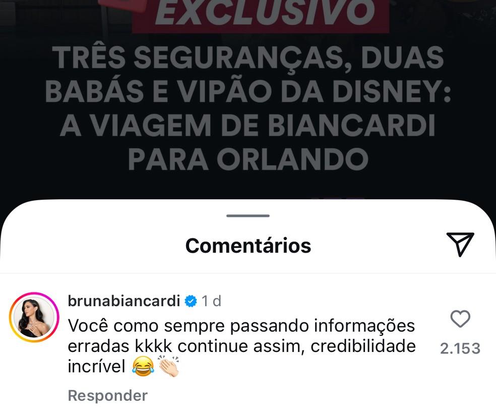 Resposta de Bruna Biancardi