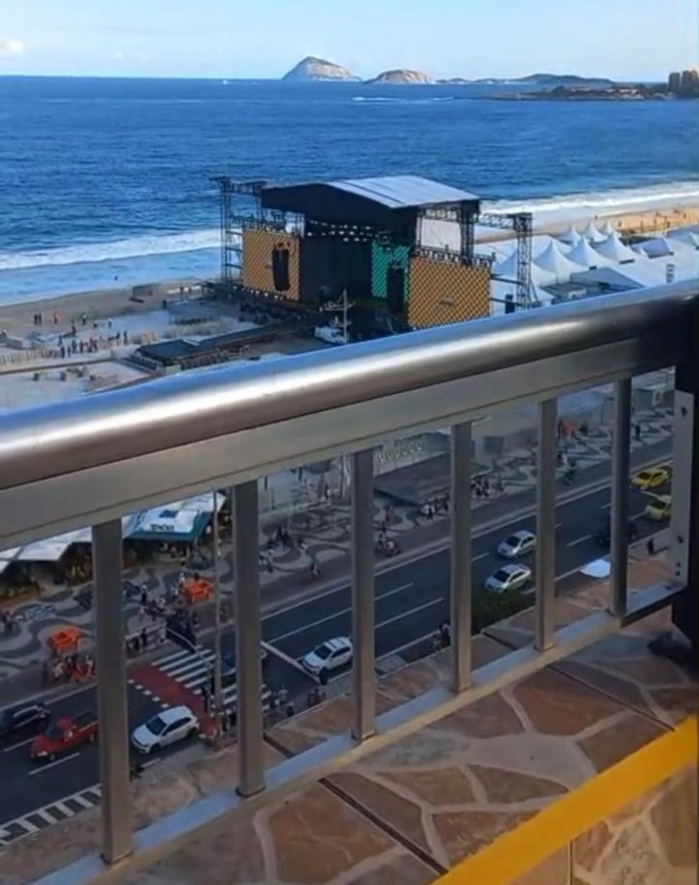 Vista da cobertura onde estava prevista a realização do evento