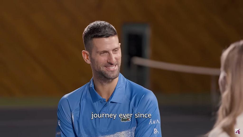 Novak Djoković em ação durante o torneio