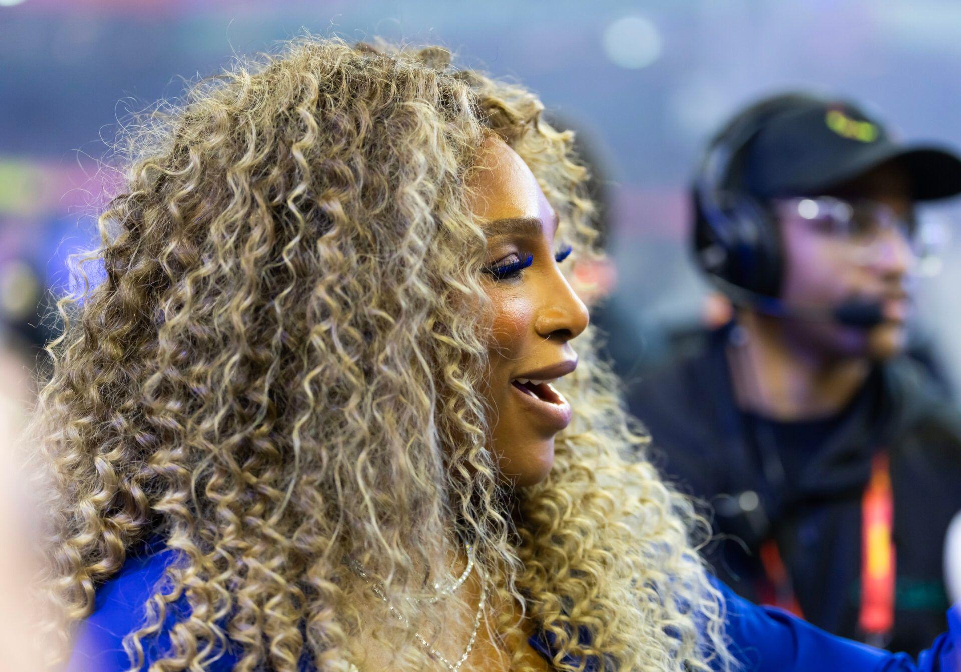 Serena Williams durante o Super Bowl LIX