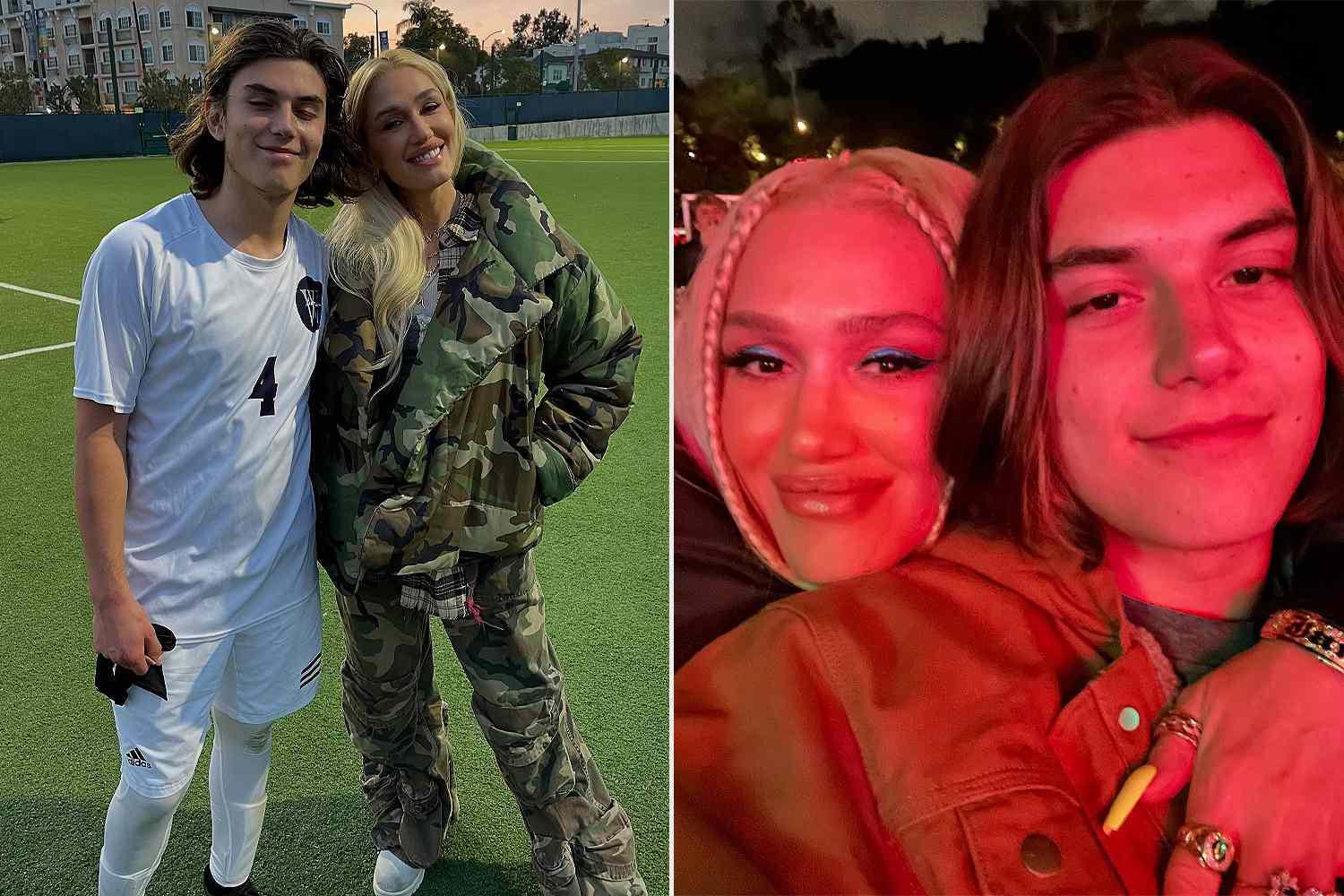 Gwen Stefani e seu filho Kingston, 19 anos.