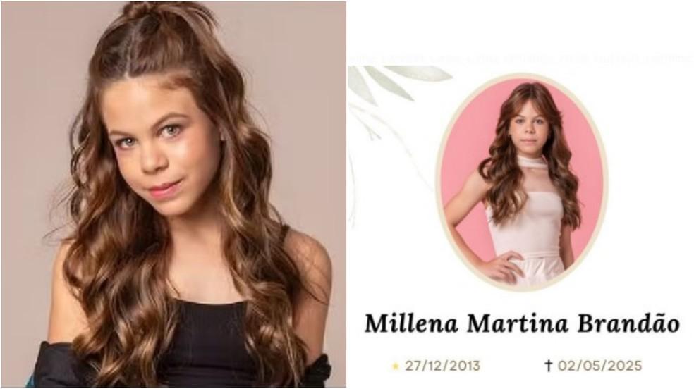 Corpo da atriz mirim Millena Brandão será enterrado neste domingo