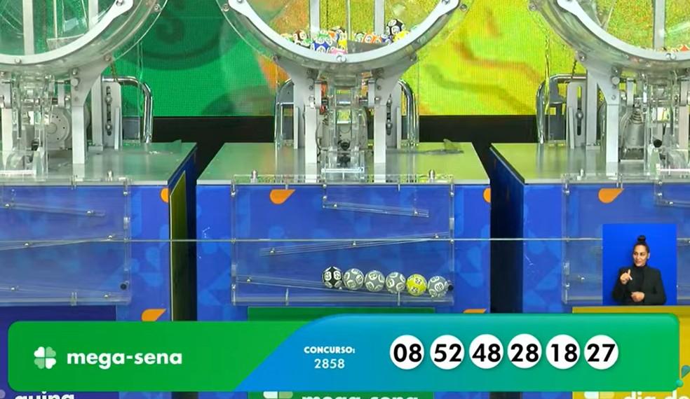 Resultado do concurso 2.858 da Mega-Sena