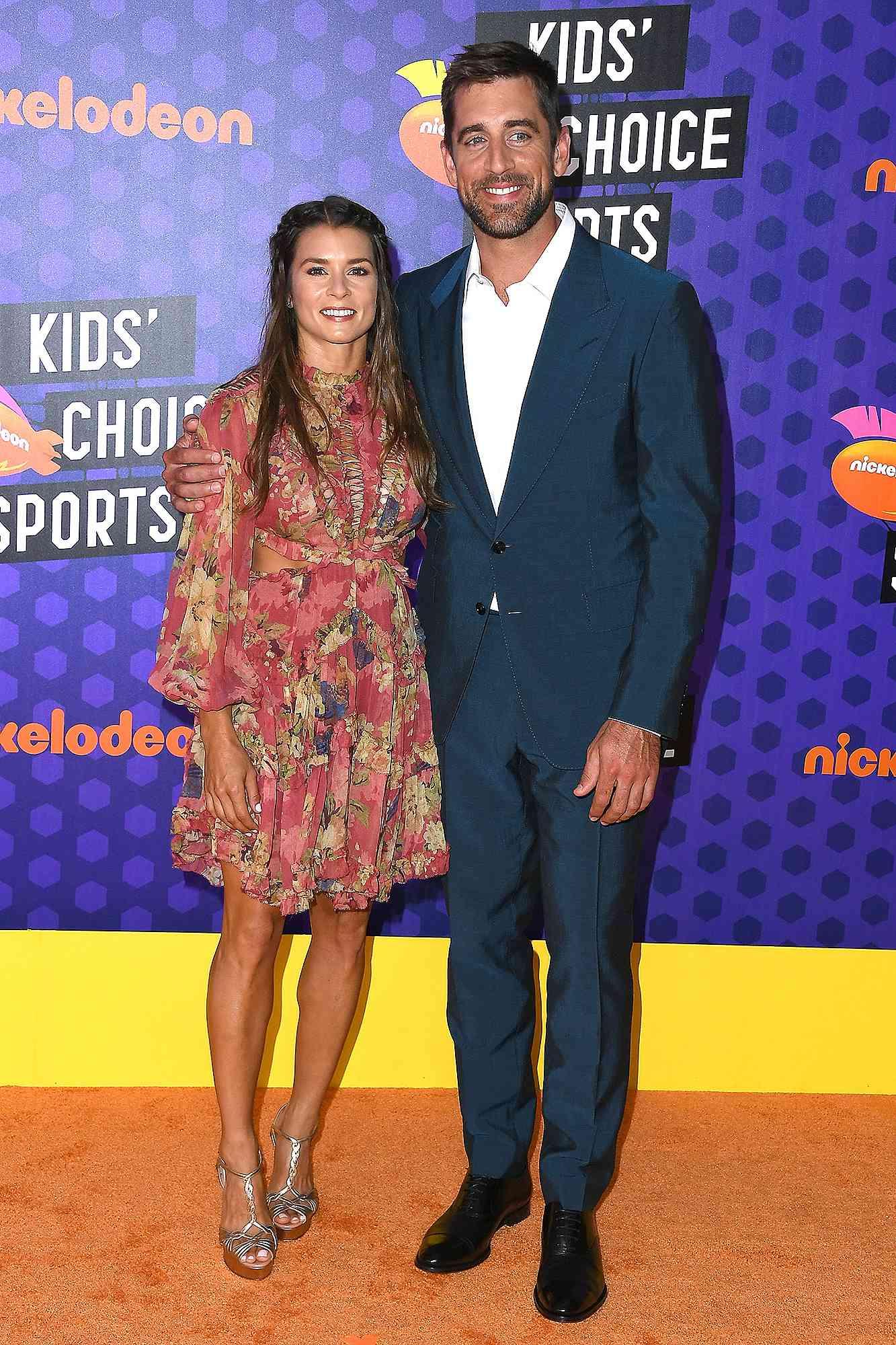 Danica Patrick e Aaron Rodgers no Nickelodeon Kids' Choice Sports Awards 2018