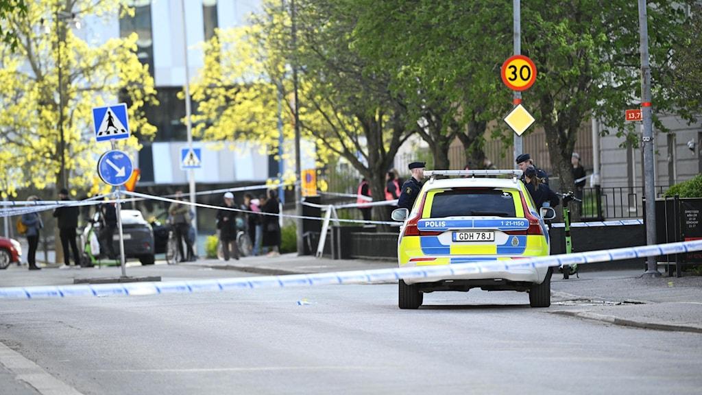 Polícia no local após tiroteio em Uppsala