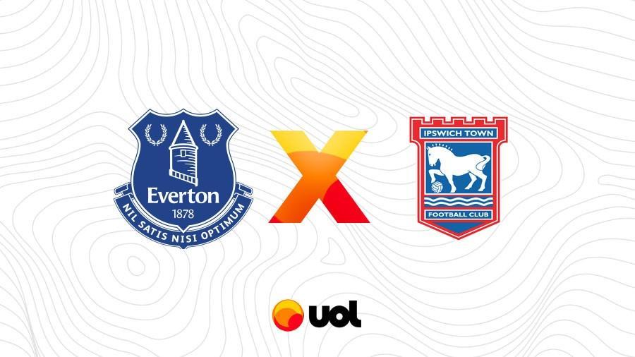 Everton em campo durante partida