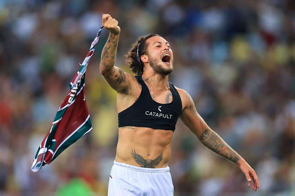 Comemoração do gol de Guga contra o Vasco