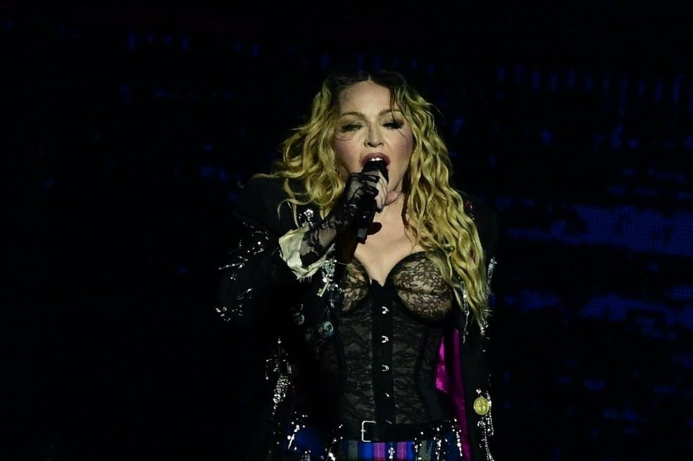 Madonna durante megashow em Copacabana