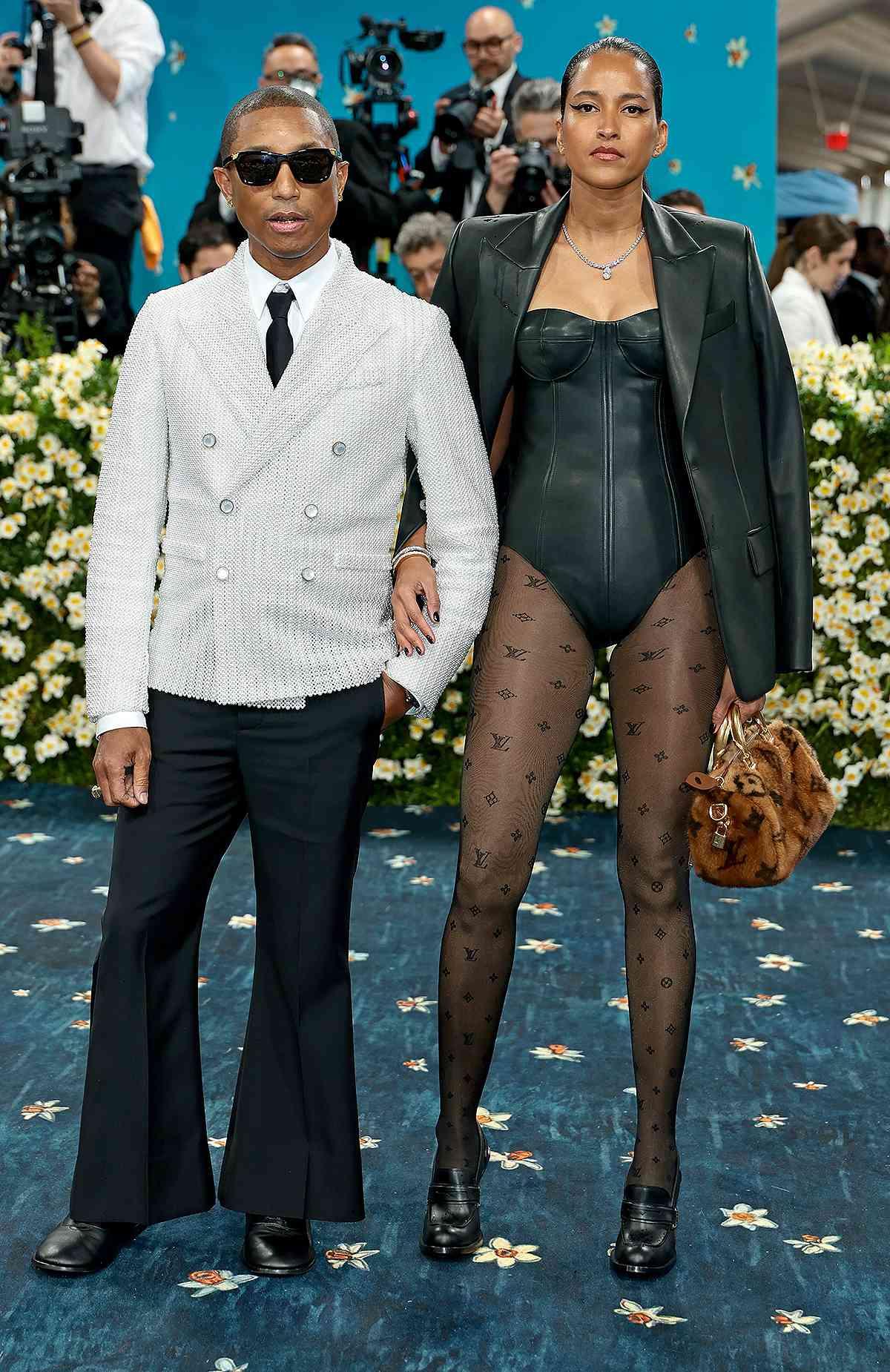 Pharrell Williams e Helen Lasichanh no Met Gala 2025