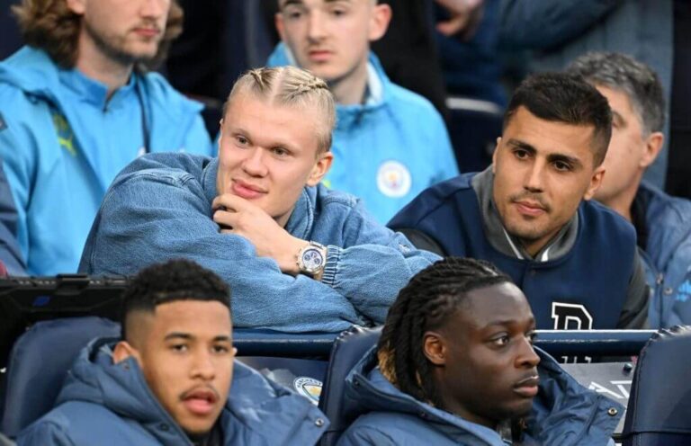 Manchester City: Haaland avança na recuperação enquanto Guardiola se preocupa com retorno de Rodri