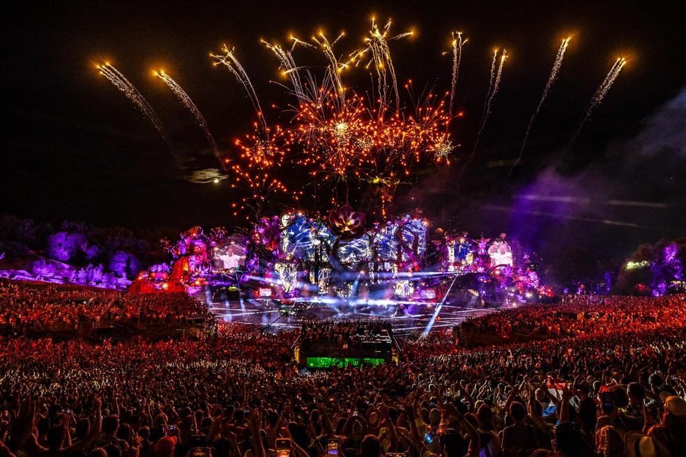 Mainstage da edição de 2025 do Tomorrowland Brasil, realizado em Itu (SP)