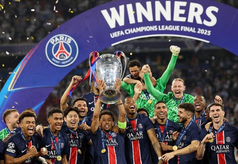 PSG conquista Champions League com goleada histórica sobre a Inter de Milão