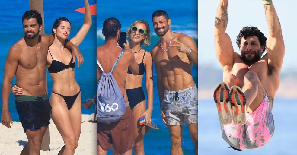 Famosos aproveitam dia de outono ensolarado para curtirem praia no Rio