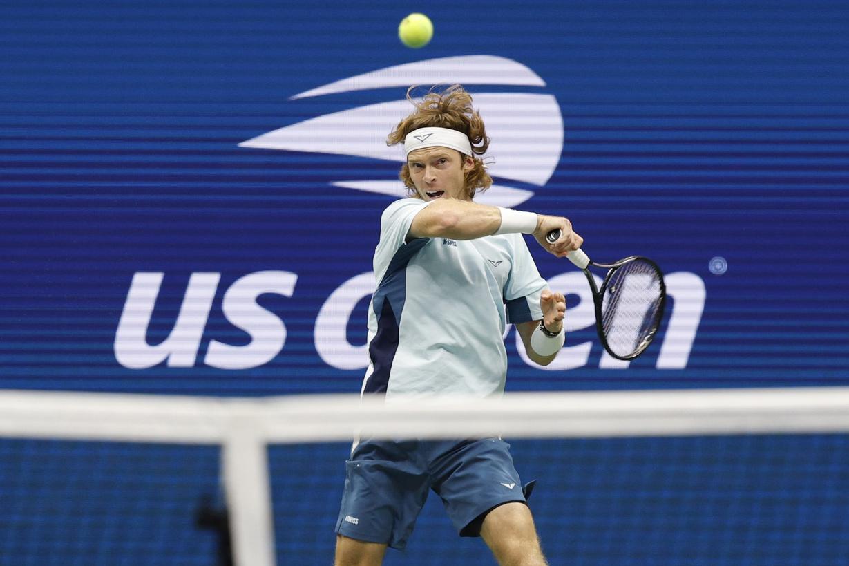 Andrey Rublev durante partida no U.S. Open