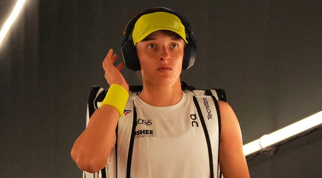 Iga Świątek durante o torneio de tênis em Roma