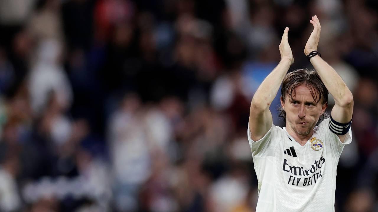 Luka Modric celebra vitória pelo Real Madrid