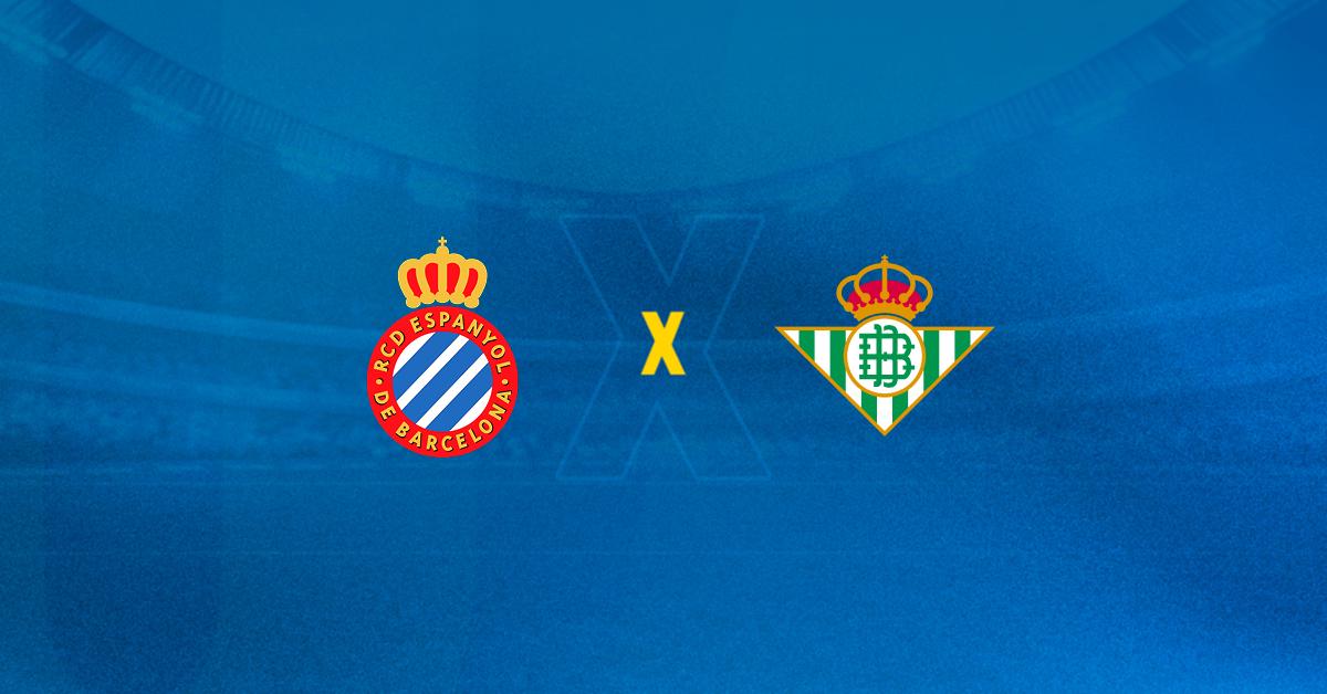 Escudos de Espanyol e Real Betis se enfrentam na rodada da La Liga