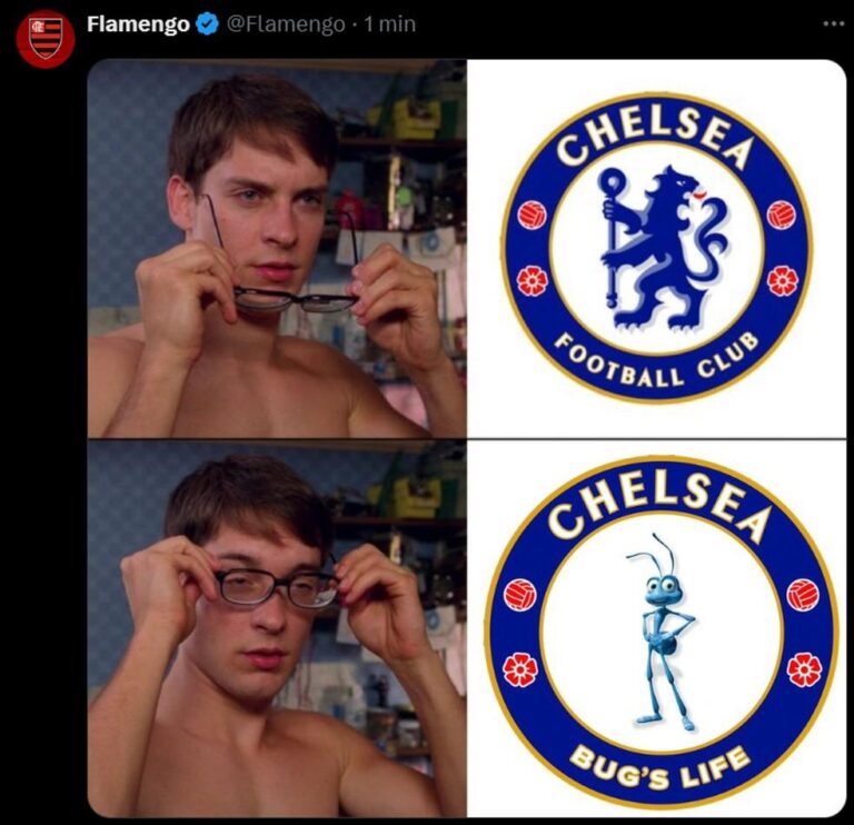 Flamengo Vira para Cima do Chelsea e Provoca nas Redes Sociais