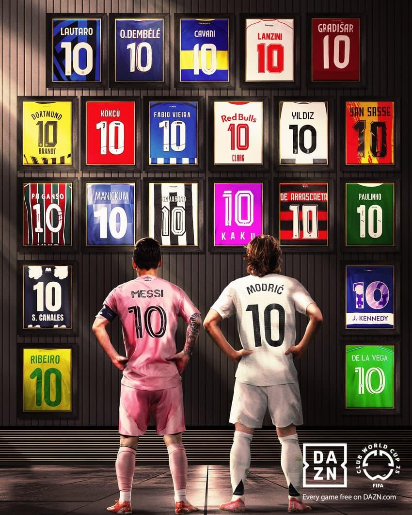 Arte com camisas 10 do Mundial de Clubes da Fifa