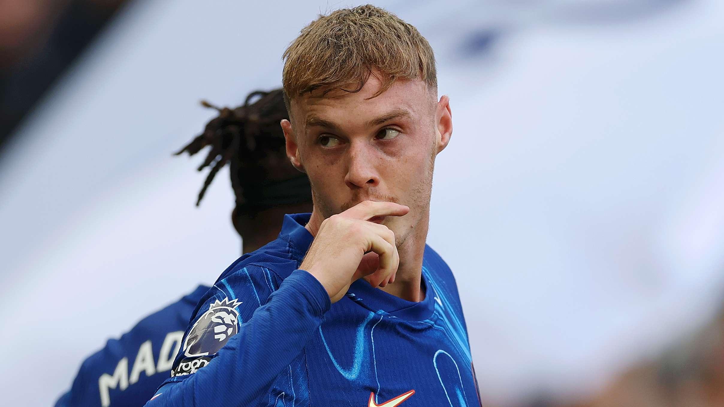 Cole Palmer durante o jogo entre Chelsea e Brighton