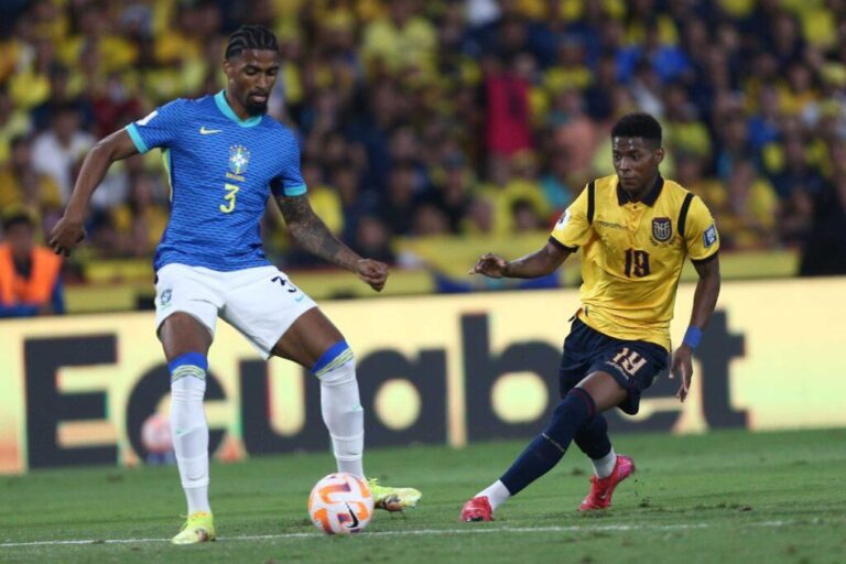 Nilson Angulo brilha em estreia como titular pela seleção equatoriana contra o Brasil