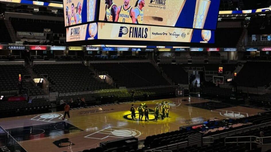Gainbridge Fieldhouse, em Indianápolis, casa dos Pacers e palco do jogo 3 do NBA Finals contra o OKC