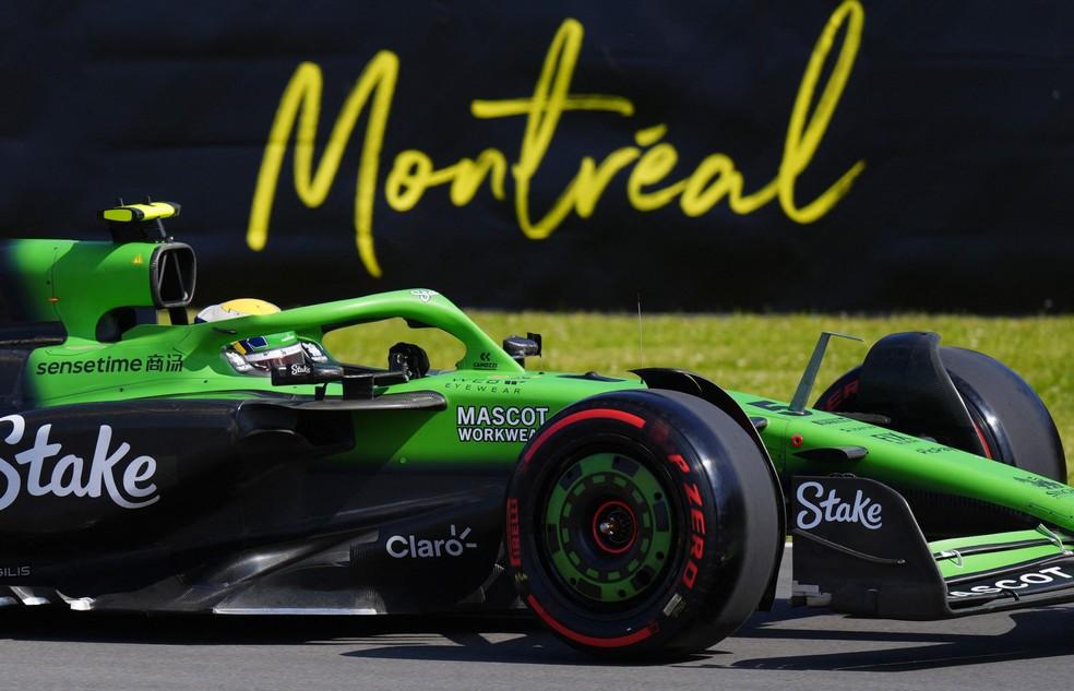 Gabriel Bortoleto na classificação para o GP do Canadá de F1 2025