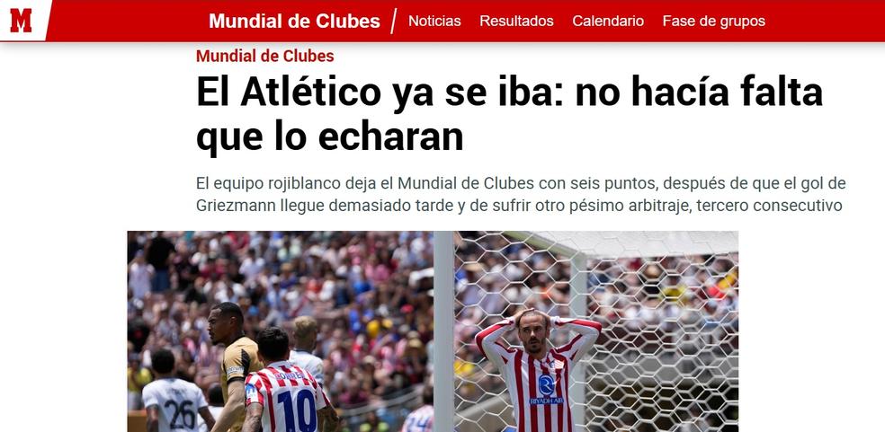 Marca repercute classificação do Botafogo e eliminação do Atlético de Madrid