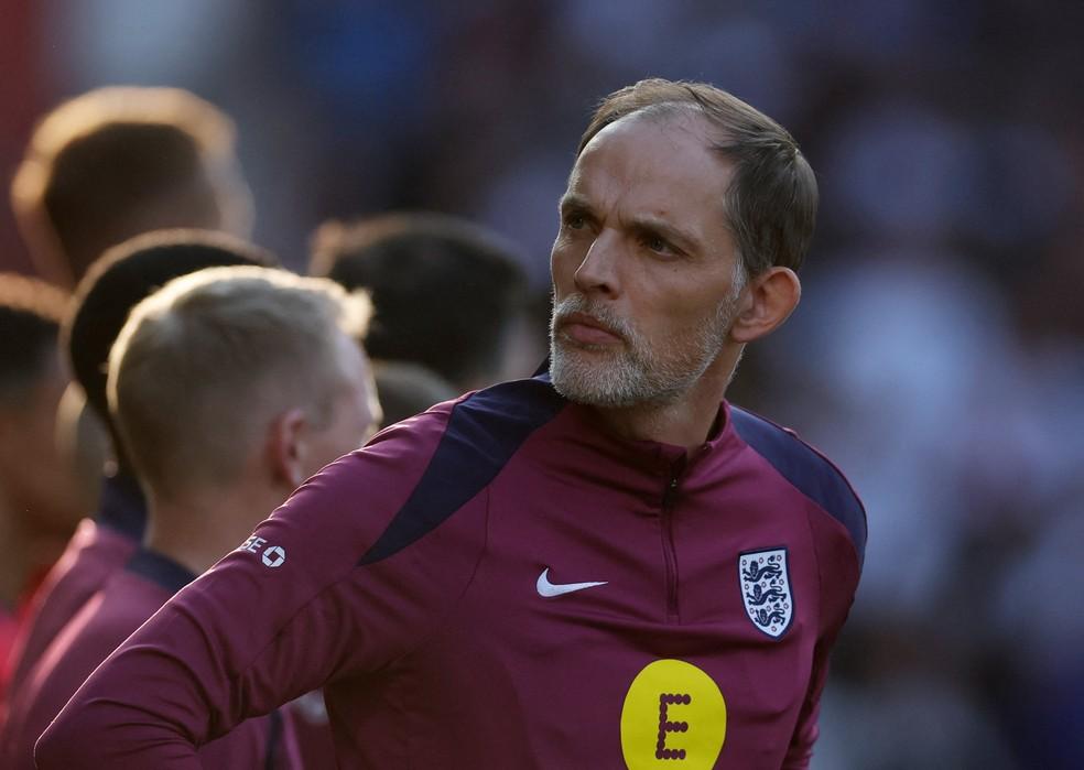Thomas Tuchel no amistoso entre Inglaterra e Senegal