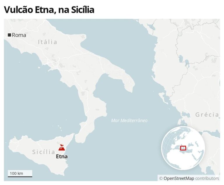 Violenta erupção do Vulcão Etna assusta turistas na Itália