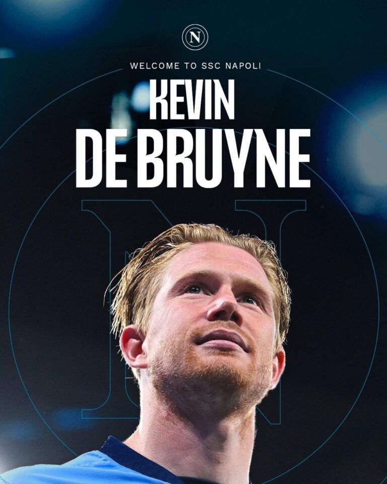 Kevin De Bruyne é oficialmente anunciado como novo jogador do Napoli