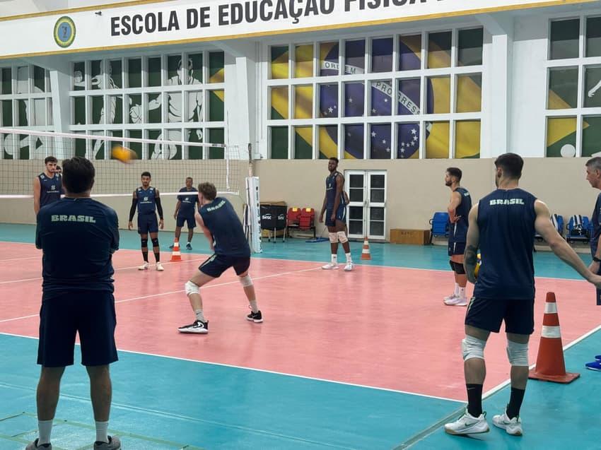 Treino da Seleção Brasileira masculina de vôlei
