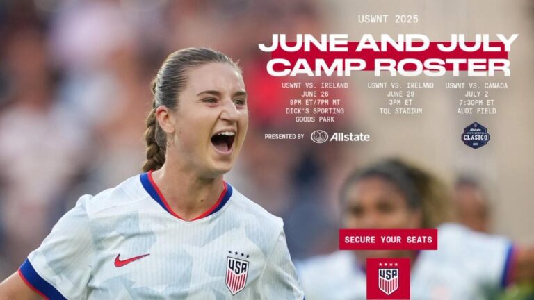 U.S. Women’s National Team Anuncia Convocação para Jogos Contra Irlanda e Canadá