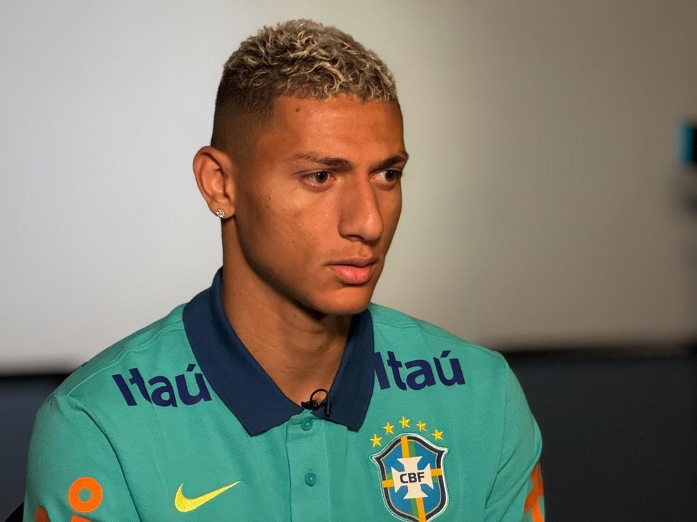 Richarlison em entrevista exclusiva ao ge na Seleção