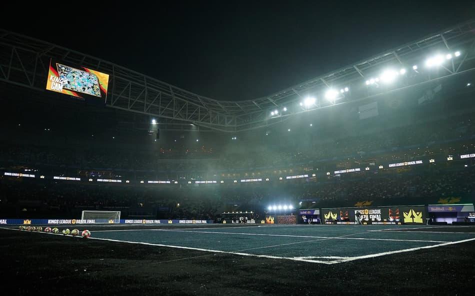 Gramado da Kings League no Allianz Parque, estádio do Palmeiras.