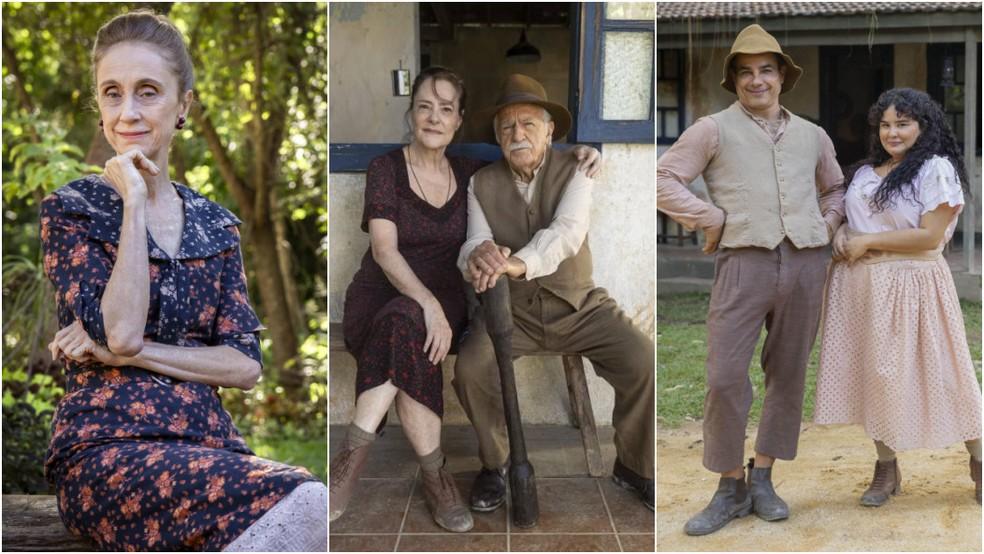 Medeia (Betty Gofman), Cunegundes (Elizabeth Savala), Quinzinho (Ary Fontoura), Zé dos Porcos (Anderson Di Rizzi) e Maria Divina (Castorine) em Êta Mundo Melhor!