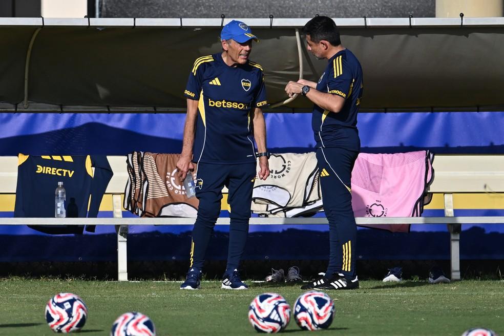 Miguel Angel Russo, técnico do Boca Juniors, durante treino antes da estreia na Copa do Mundo