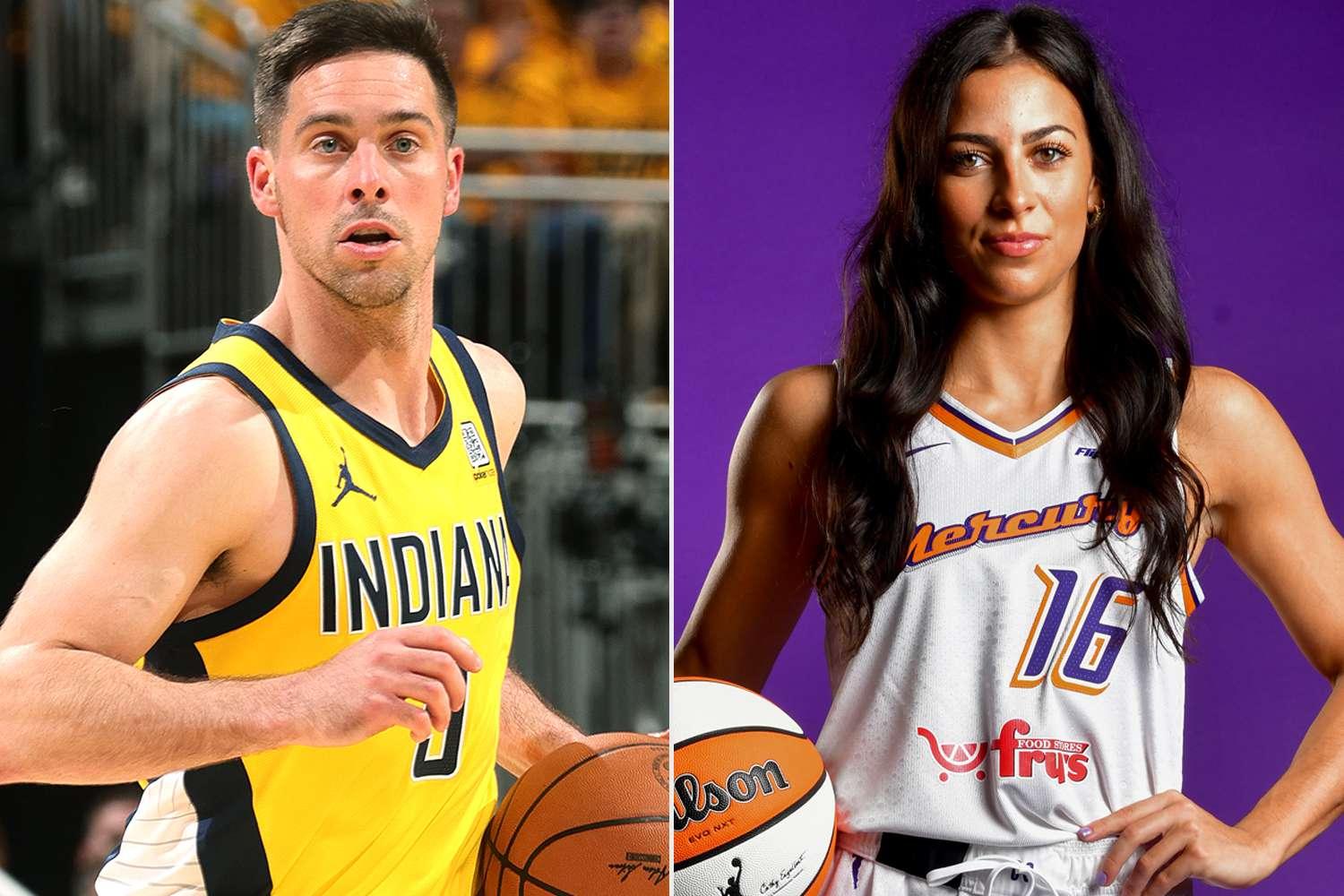 TJ McConnell #9 do Indiana Pacers; Megan McConnell #16 do Phoenix Mercury