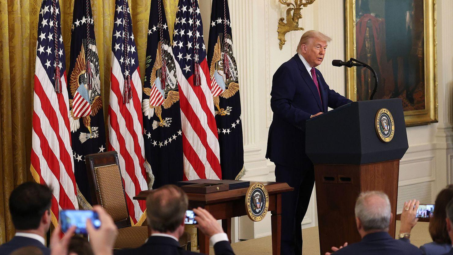 Trump fala em evento, White House