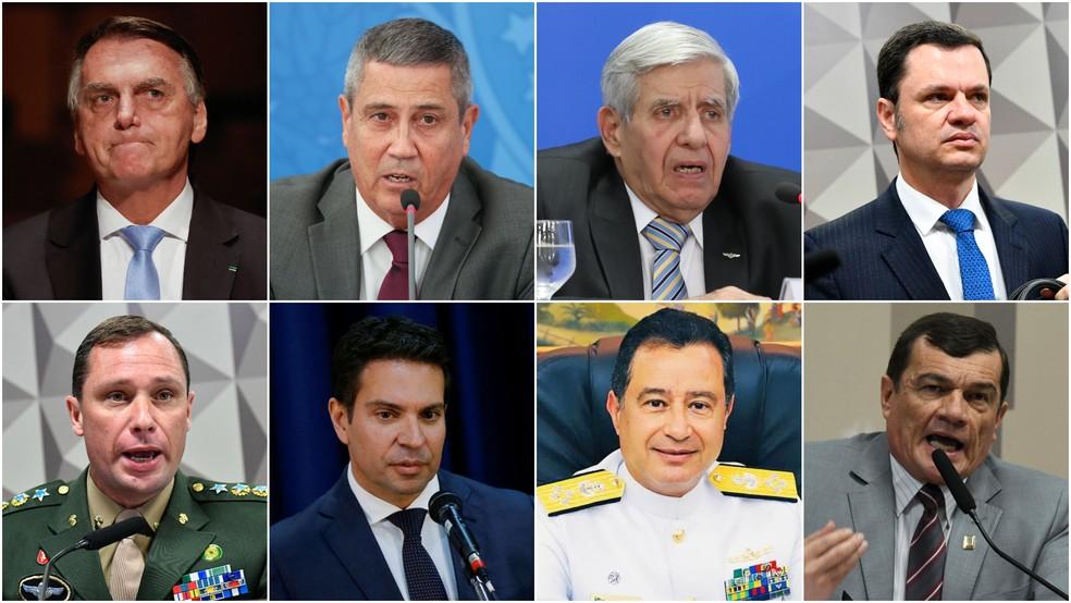 Jair Bolsonaro e outros réus da tentativa de golpe